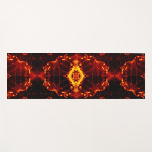 インフェルノネクサス – ファイエリー万華鏡のように千変万化するパターンアート ヨガマット (正面(横))