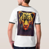 インフェルノ威厳のあるガーディアンのヒョウデザイン Tシャツ (裏面フル)