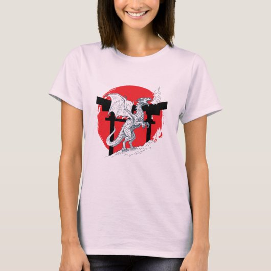 インフェルノ日本のドラゴン Tシャツ (正面)