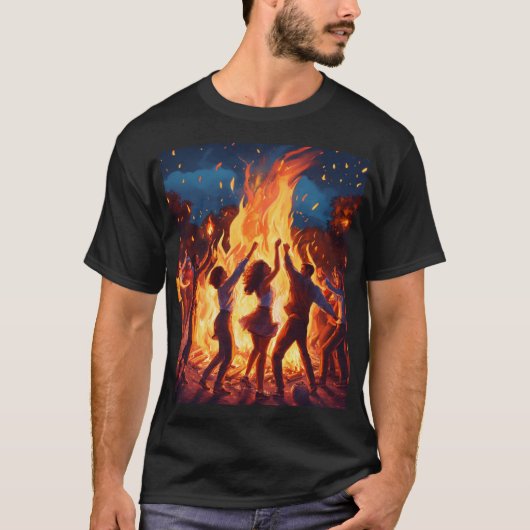 インフェルノ着火" "情熱の炎" "大胆に燃やす Tシャツ (正面)