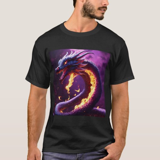 インフェルノ・ガーディアン:強大ドラゴン Tシャツ (正面)