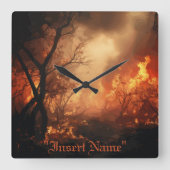 インフェルノ スクエア壁時計 (正面)