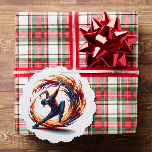 インフェルノ・スピン – Breakdanceの精神に点火 オーナメントカード (インサイチュ (ギフト))