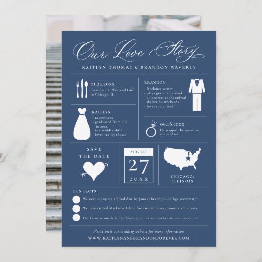 インフォグラフィックセーブザデートラブストーリー セーブザデート (正面/裏面)