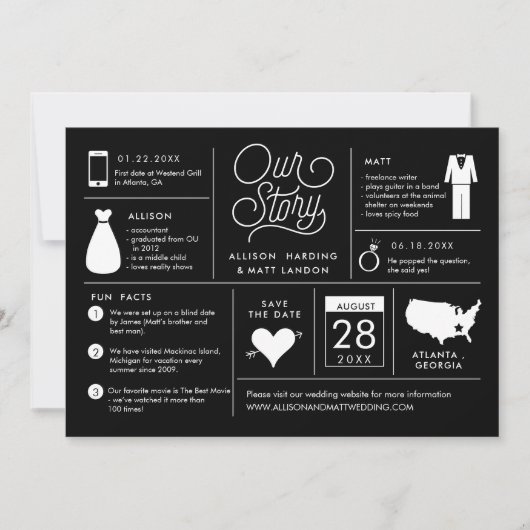 インフォグラフィック保存日婚約のお知らせ セーブザデート (正面)