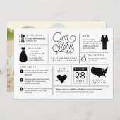 インフォグラフィック日付の保存婚約の発表 セーブザデート (正面/裏面)