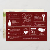 インフォグラフィック日付の保存婚約の発表 セーブザデート (正面/裏面)