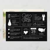 インフォグラフィック日付の保存婚約の発表 セーブザデート (正面/裏面)