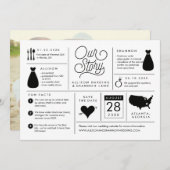 インフォグラフィック日付の保存婚約の発表 セーブザデート (正面/裏面)