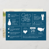 インフォグラフィック日付の保存婚約の発表 セーブザデート (正面/裏面)