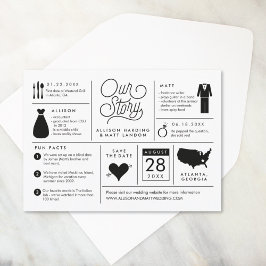 インフォグラフィック日付の保存婚約告知 セーブザデート