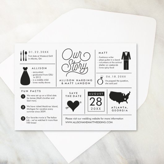 インフォグラフィック日付の保存婚約告知 セーブザデート