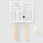 インフォグラフィック結婚式 プログラムハンドファン ハンドファン (正面&裏面)