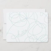 インフォグラフィック統計の出生告知カード 招待状 (裏面)