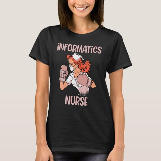 インフォマティクスナースボクシンググローブファイター Tシャツ (正面)