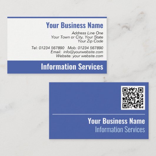 インフォメーションサービスQRコード名刺 名刺 (正面/裏面)