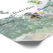 インフォーマル結婚なスケジュールの歓迎サイン ポスター (角)