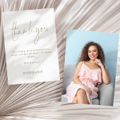 インフォーマル金ゴールドスクリプト写真卒業ありがとう カード