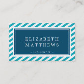 インフモダンロスタイリッシュ縁どンサー水色 名刺 (正面)