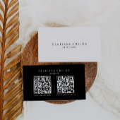 インフルエフォーマルンサーシンプルミニマルQrコード 名刺