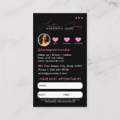 インフルエンサーのビジネスグリッドリマインダーアポイントメントカード 名刺 (裏面)