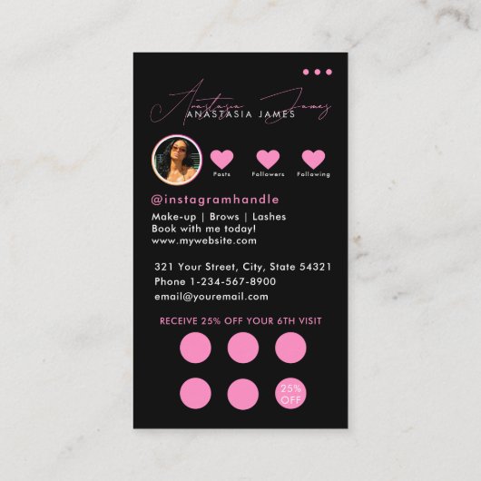 インフルエンサーのビジネスグリッド割引ロイヤリティQRコード 名刺 (裏面)