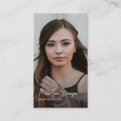 インフルエンサーのプロフィール写真QRコード 名刺 (正面)