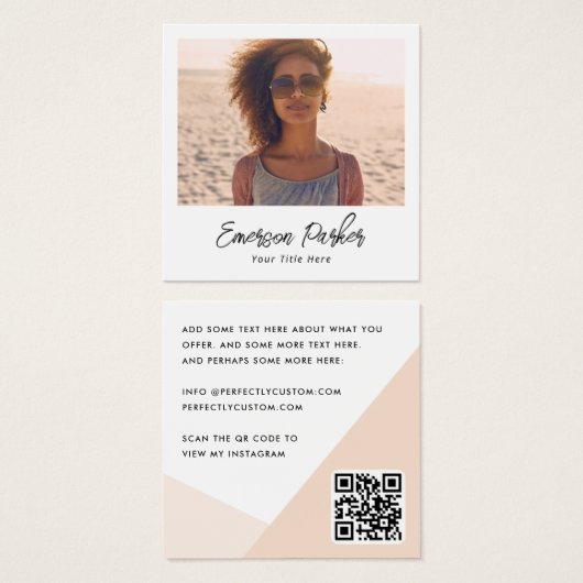 インフルエンサーカスタムブロガー写真プロファイルカード (正面&裏面)