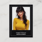 インフルエンサーカスタムブロガーQR & Photo 名刺 (正面)