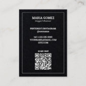 インフルエンサーカスタムブロガーQR & Photo 名刺 (裏面)