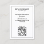 インフルエンサーカスタムブロガーQR & Photo 名刺 (裏面)