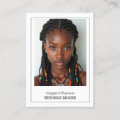 インフルエンサーカスタムブロガーQR & Photo 名刺 (正面)