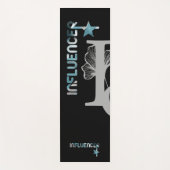 インフルエンサーヨガマットフィットネス抽象芸術ブルー海 ヨガマット (正面)