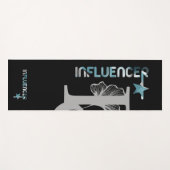 インフルエンサーヨガマットフィットネス抽象芸術ブルー海 ヨガマット (正面(横))