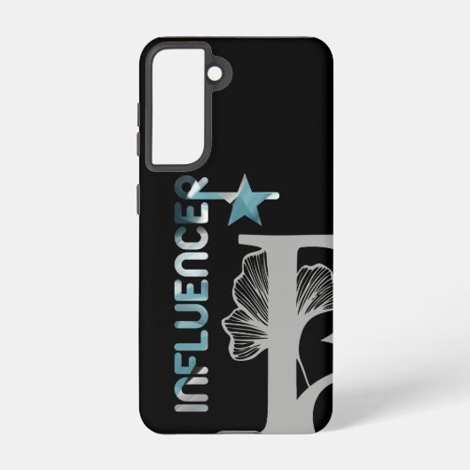 インフルエンサー三星ケーストレンド抽象芸術ブルー海 SAMSUNG GALAXYケース (裏面)