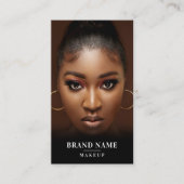 インフルエンサー写真ソーシャルメディア美しい2 QRコード 名刺 (正面)