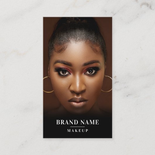 インフルエンサー写真ソーシャルメディア美しい2 QRコード 名刺 (正面)