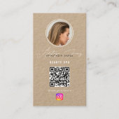 インフルエンサー写真食べ物を与えグリッドSocial Media Kraft 名刺 (正面)