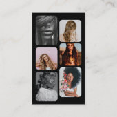 インフルエンサー美しいサロンヘアメイクアップフォトピンク 名刺 (裏面)