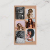 インフルエンサー美しいサロンヘアメイクアップ写真 名刺 (裏面)