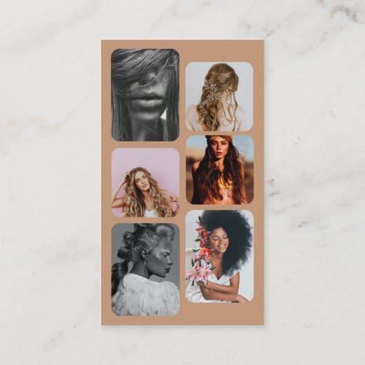 インフルエンサー美しいサロンヘアメイクアップ写真 名刺 (裏面)