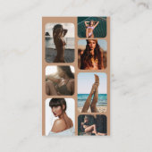 インフルエンサー美しいスプレータンニングサロンタンフォト 名刺 (裏面)