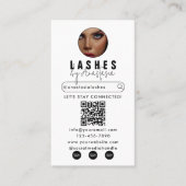 インフルエンサー美しいメイクアップアーティストの髪結い写真 名刺 (正面)