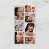 インフルエンサー美しいメイクアップアーティストの髪結い写真 名刺 (裏面)