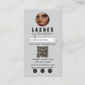 インフルエンサー美しいメイクアップアーティストの髪結い写真 名刺 (正面)