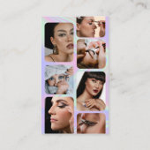 インフルエンサー美しいメイクアップアーティストの髪結い写真 名刺 (裏面)