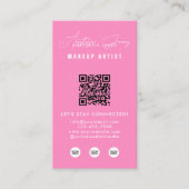 インフルエンサー美しいメイクアップアーティストソーシャルメディア 名刺 (正面)