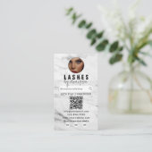 インフルエンサー美しいメイクアップアーティストヘアリーズ大理石 名刺 (スタンド正面)