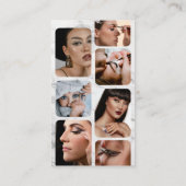 インフルエンサー美しいメイクアップアーティストヘアリーズ大理石 名刺 (裏面)