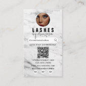 インフルエンサー美しいメイクアップアーティストヘアリーズ大理石 名刺 (正面)